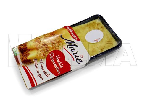 Упаковка готовых блюд в модифицированной атмосфере (МГС) в барьерную термоусадочную плёнку BDF на флоупаке