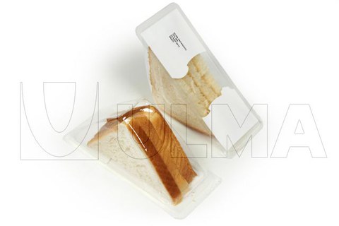 Упаковка сэндвичей в модифицированной атмосфере (МГС) в жесткую пленку на термоформере