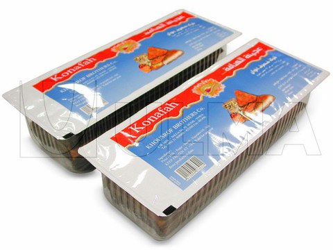 Промышленная упаковка выпечки в модифицированной атмосфере (МГС) в жёсткий лоток на термоформере