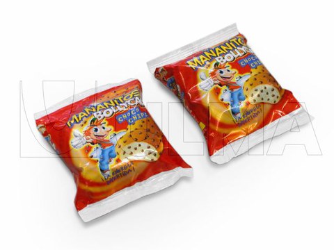 Упаковка сдобных булочек на флоу-паке