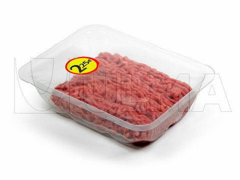 Упаковка фарша в модифицированной атмосфере (МГС) на термоформере