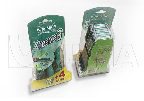 Упаковка станков для бритья на термоформере