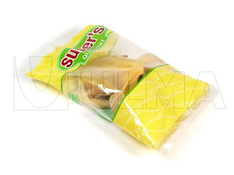 Упаковка целой тушки курицы в пленку BOPP на флоупаке