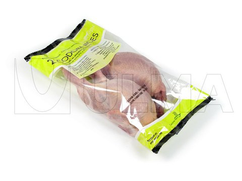 Упаковка целой тушки перепелки в пленку BOPP на флоупаке