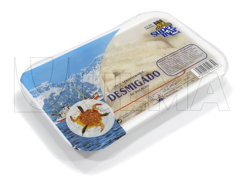 Упаковка соленой трески на трейсилере