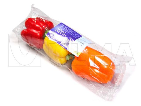 Упаковка перцев "светофор" на флоупаке